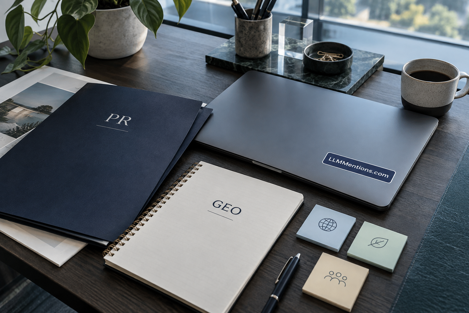 A collaborative research workspace with LLMMentions.com materials